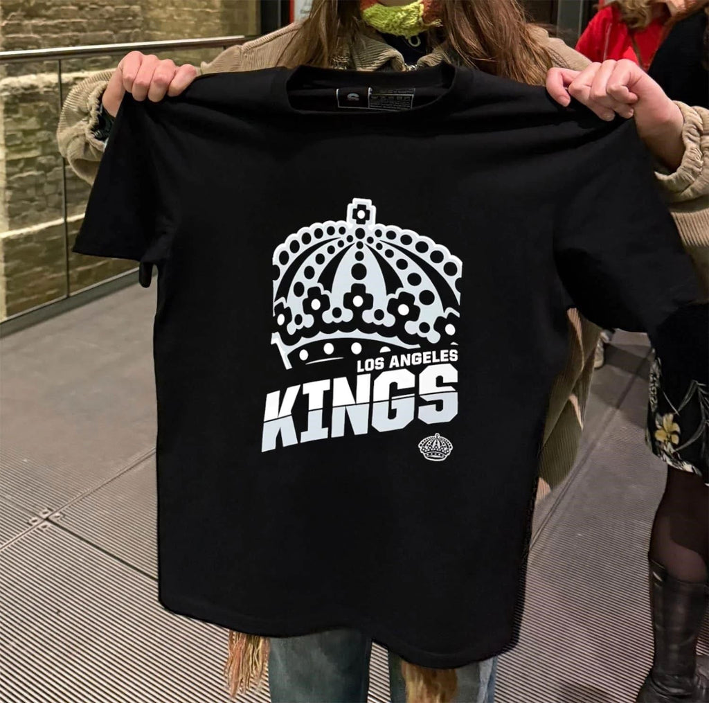 Los Angeles Kings Silver Crown Logo Heritage Sports - Adult & Kids T-Shirts, Sweatshirts & Hoodies apparel design preview 2