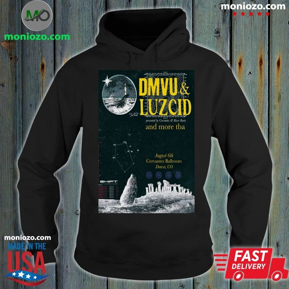 Original DMVU And LUZCID Denver CO 8 6 2026 Poster - Adult & Kids T-Shirts, Sweatshirts & Hoodies apparel design preview 2