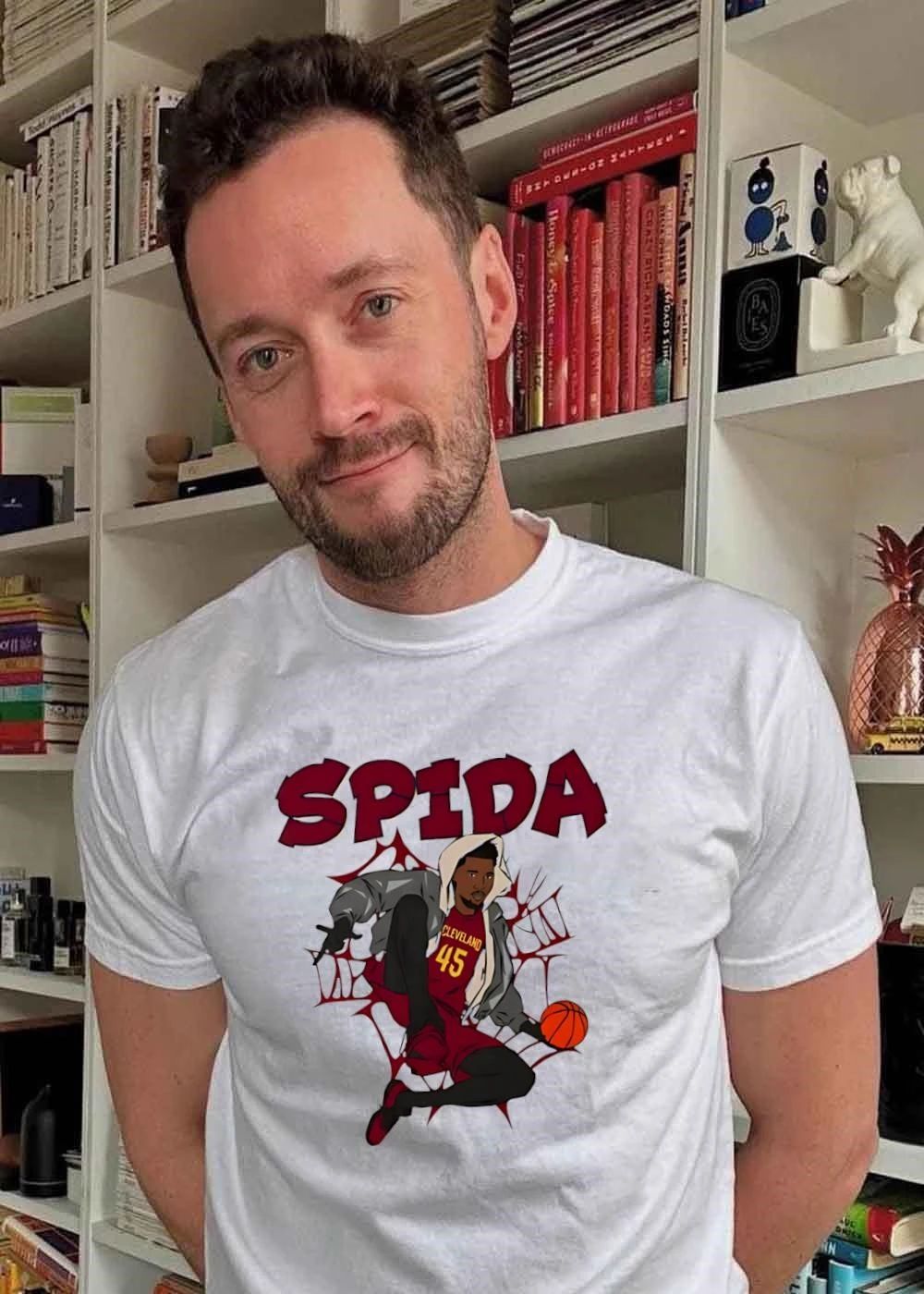 SPIDA Cleveland 45 Donovan Mitchell Spider Web - Adult & Kids T-Shirts, Sweatshirts & Hoodies apparel design preview 2
