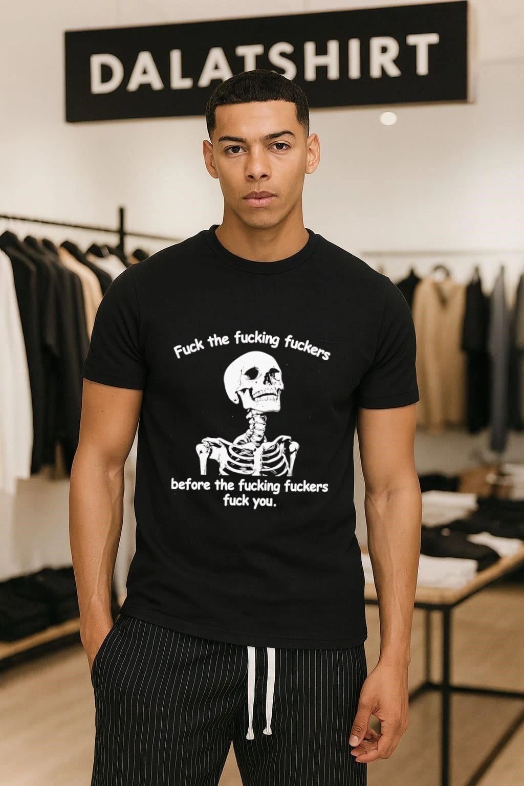 Fuck The Fucking Fuckers Before You Skeleton - Adult & Kids T-Shirts, Sweatshirts & Hoodies apparel design preview 1