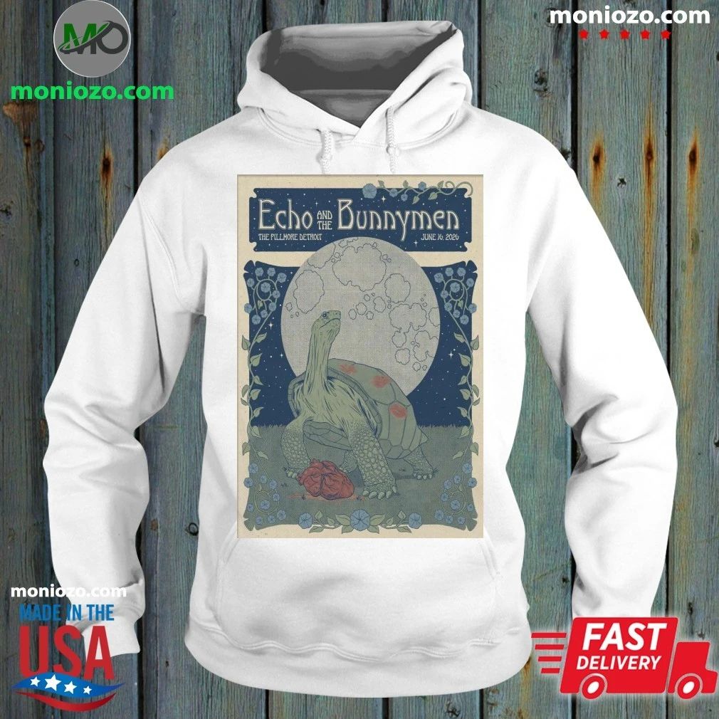 Echo And The Bunnymen In Detroit MI On June 16 2026 - Adult & Kids T-Shirts, Sweatshirts & Hoodies apparel design preview 2