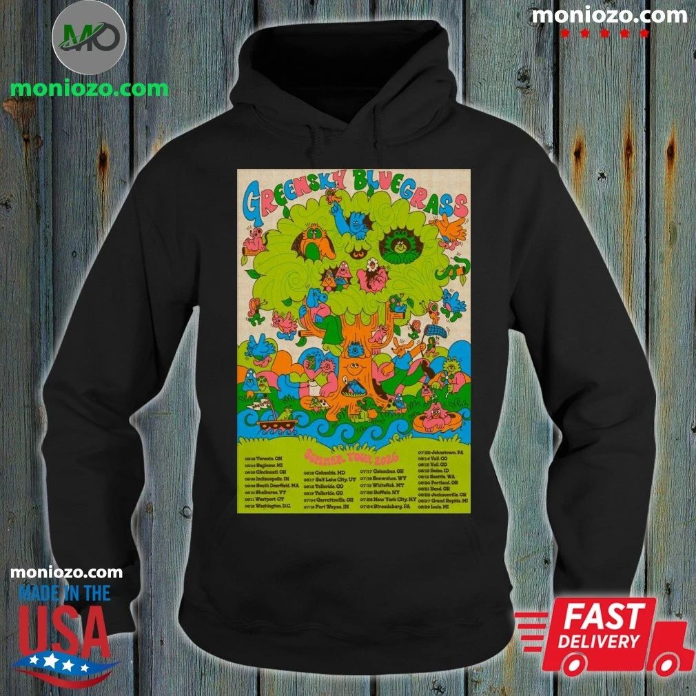 Original Greensky Bluegrass Summer Tour 2026 Poster - Adult & Kids T-Shirts, Sweatshirts & Hoodies apparel design preview 2