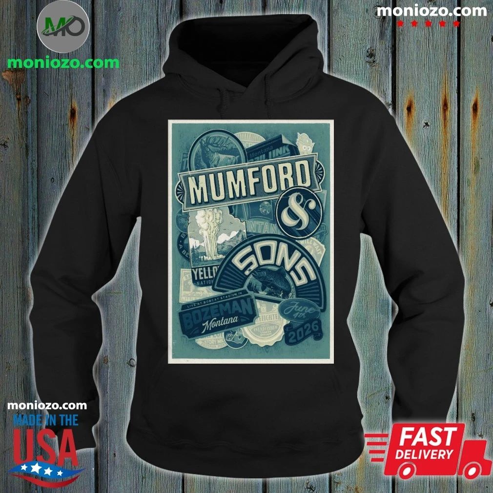 Original Mumford And Sons Bozeman MT Tour On June 4 - Adult & Kids T-Shirts, Sweatshirts & Hoodies apparel design preview 2