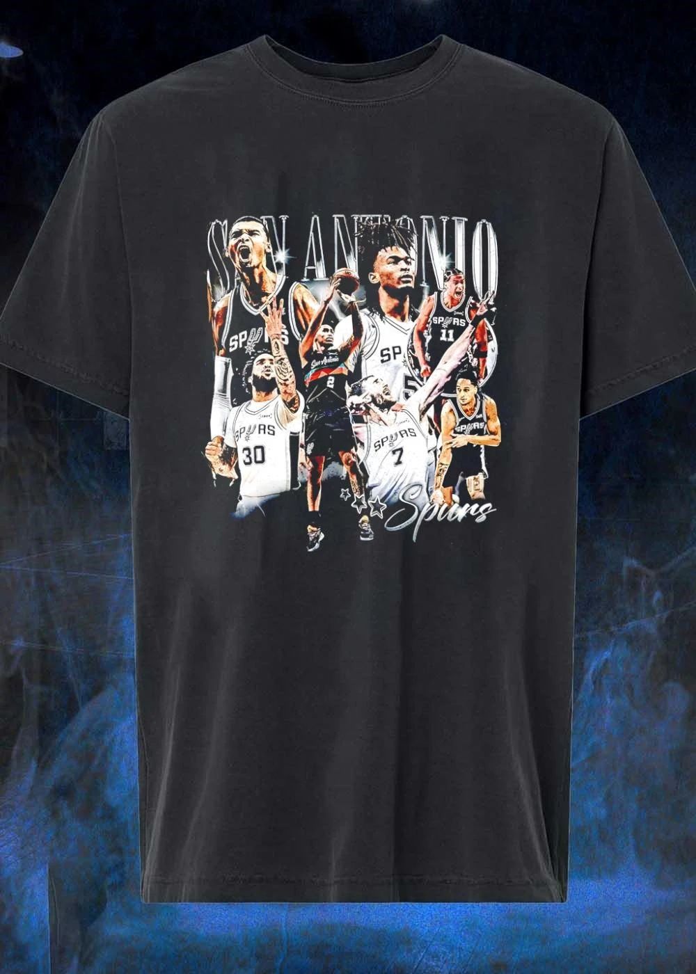 San Antonio Spurs Players Vintage 90s Bootleg - Adult & Kids T-Shirts, Sweatshirts & Hoodies apparel design preview 1