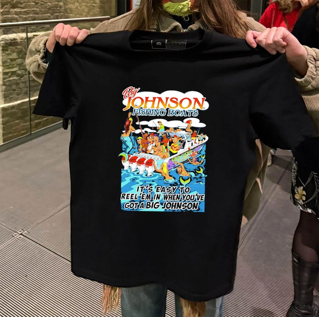 Big Johnson Fishing Boats It's Easy To Reel'em In - Adult & Kids T-Shirts, Sweatshirts & Hoodies apparel design preview 2