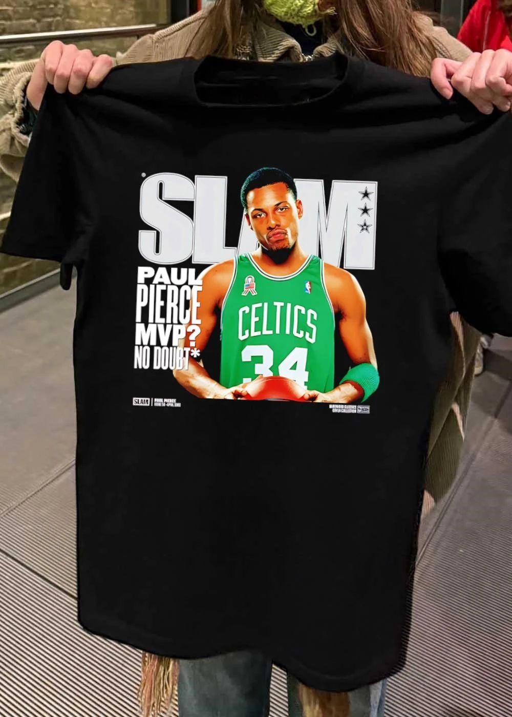 Slam Magazine Cover Paul Pierce Boston Celtics MVP - Adult & Kids T-Shirts, Sweatshirts & Hoodies apparel design preview 2
