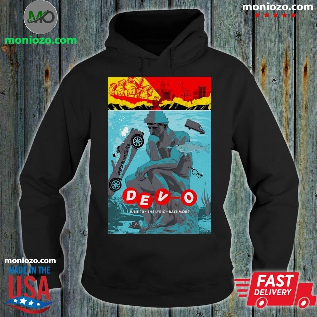 Original Devo Baltimore MD Tour On June 10 2026 - Adult & Kids T-Shirts, Sweatshirts & Hoodies apparel design preview 2