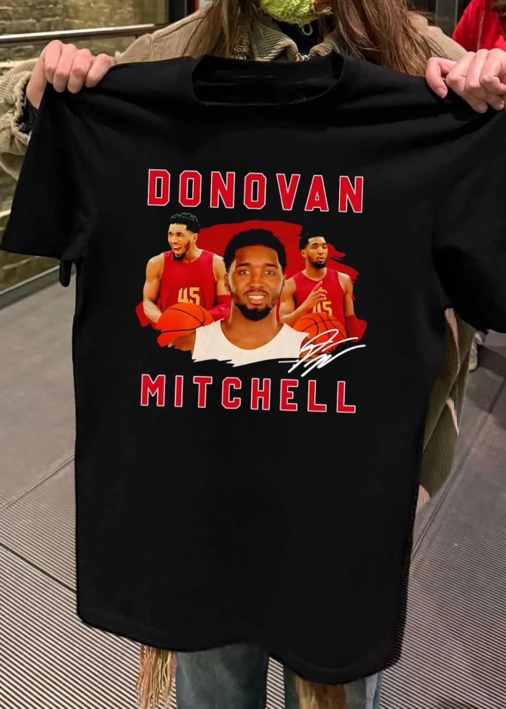 Donovan Mitchell Cleveland 45 Basketball Signature - Adult & Kids T-Shirts, Sweatshirts & Hoodies apparel design preview 2