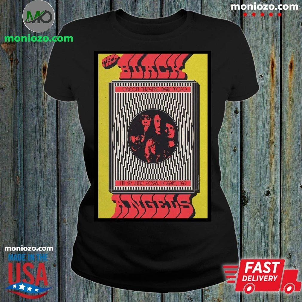 The Black Angels Hobart, Odeon Theatre June 12, 2026 - Adult & Kids T-Shirts, Sweatshirts & Hoodies apparel design preview 1