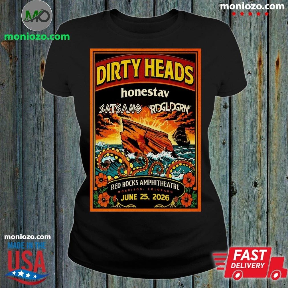 Dirty Heads Morrison Red Rocks Amphitheatre June 25 - Adult & Kids T-Shirts, Sweatshirts & Hoodies apparel design preview 1