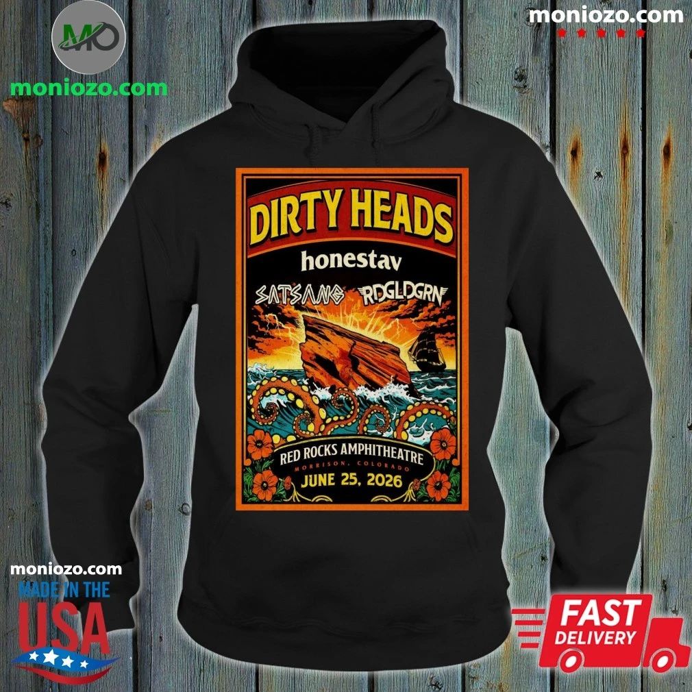 Dirty Heads Morrison Red Rocks Amphitheatre June 25 - Adult & Kids T-Shirts, Sweatshirts & Hoodies apparel design preview 2