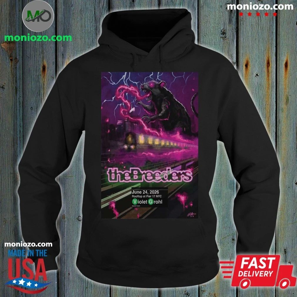Original The Breeders 24 June 2026 Rooftop at Pier 17 - Adult & Kids T-Shirts, Sweatshirts & Hoodies apparel design preview 2