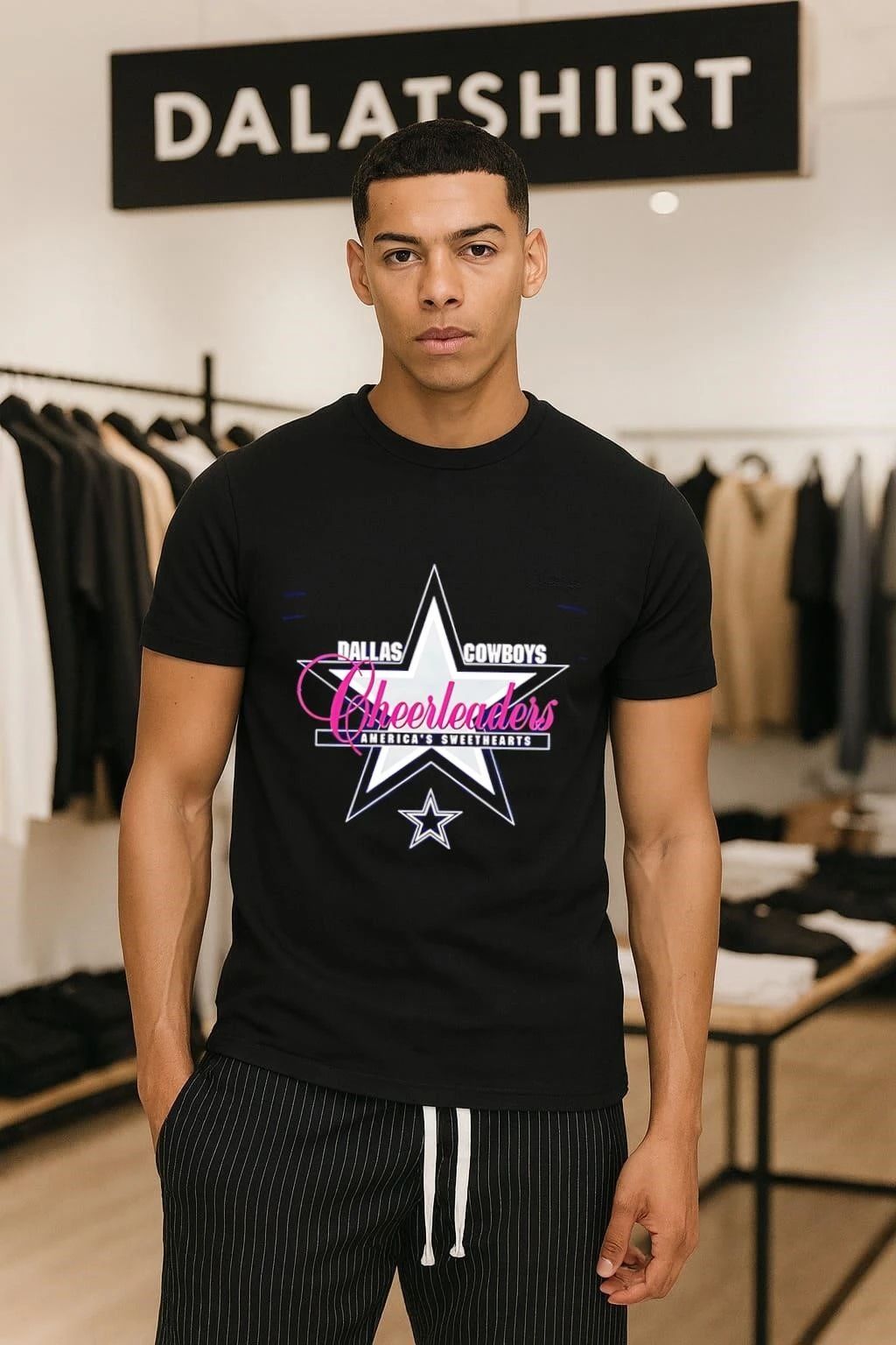 Dallas Cowboys Cheerleaders Edition Star - Adult & Kids T-Shirts, Sweatshirts & Hoodies apparel design preview 1