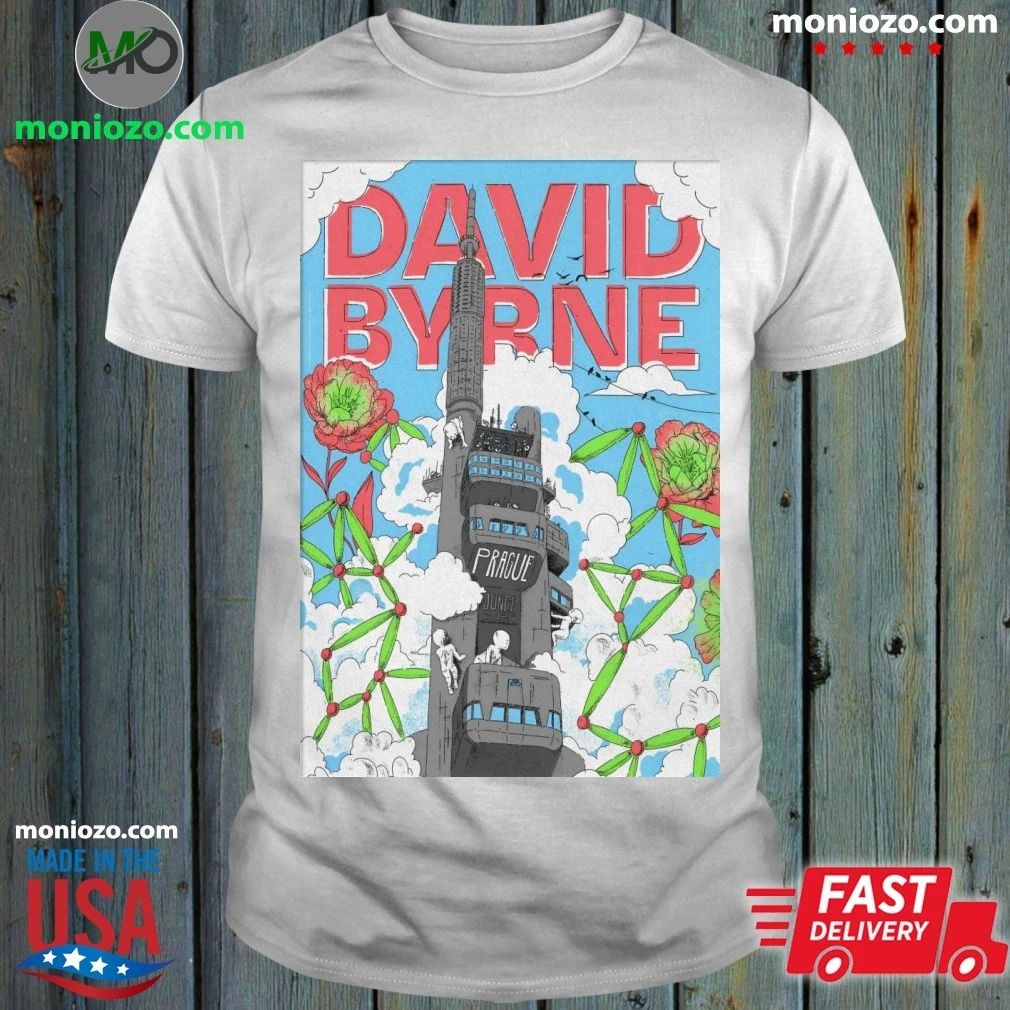 David Byrne 6 17 2026 Prague Czechia Poster - Adult & Kids T-Shirts, Sweatshirts & Hoodies apparel design preview 1