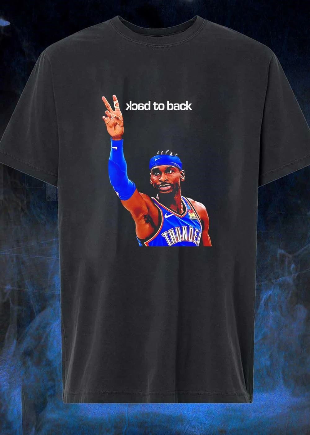 Shai Gilgeous-Alexander Two Back To Thunder - Adult & Kids T-Shirts, Sweatshirts & Hoodies apparel design preview 1