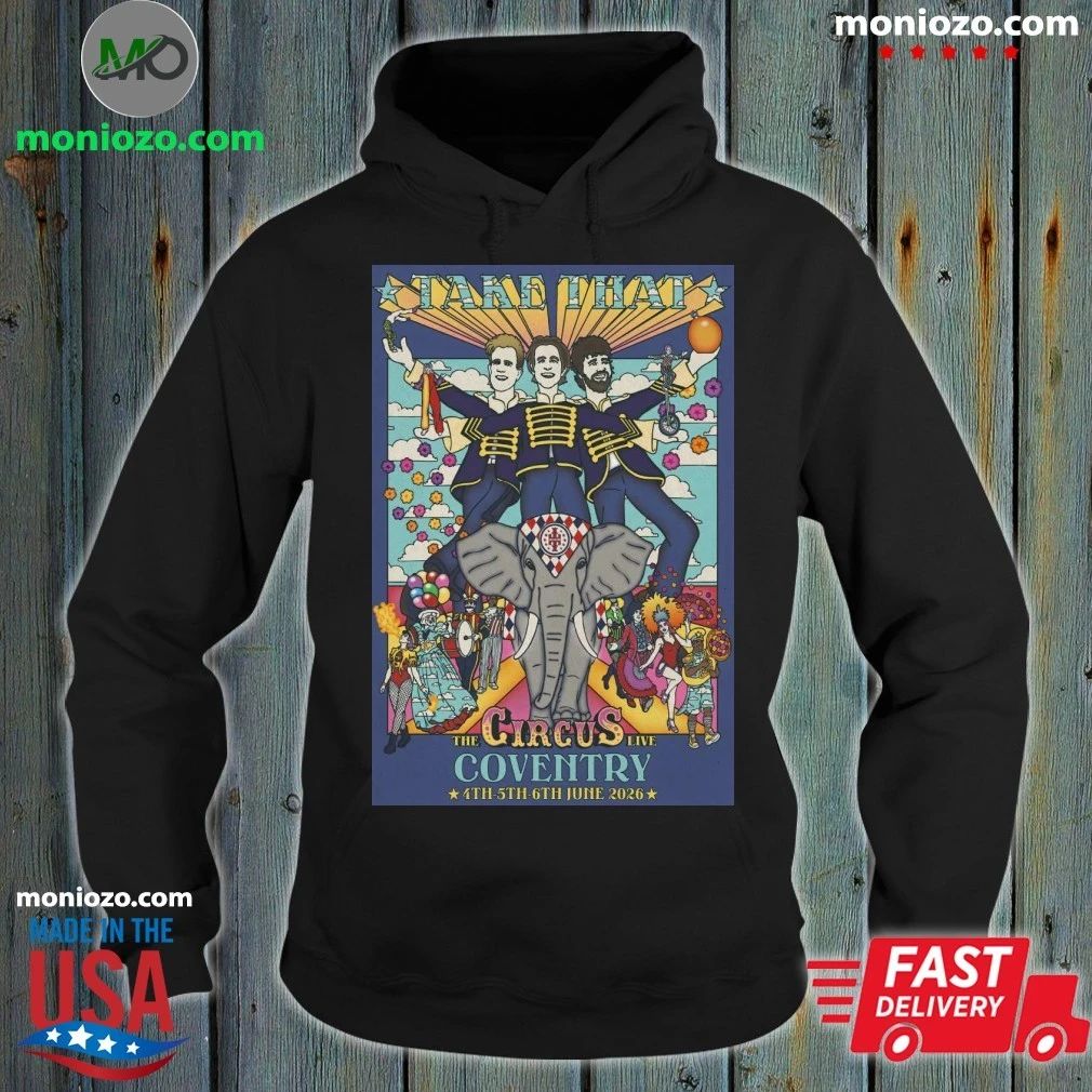 Take That June 4-5-6, 2026 Coventry Building Society - Adult & Kids T-Shirts, Sweatshirts & Hoodies apparel design preview 2