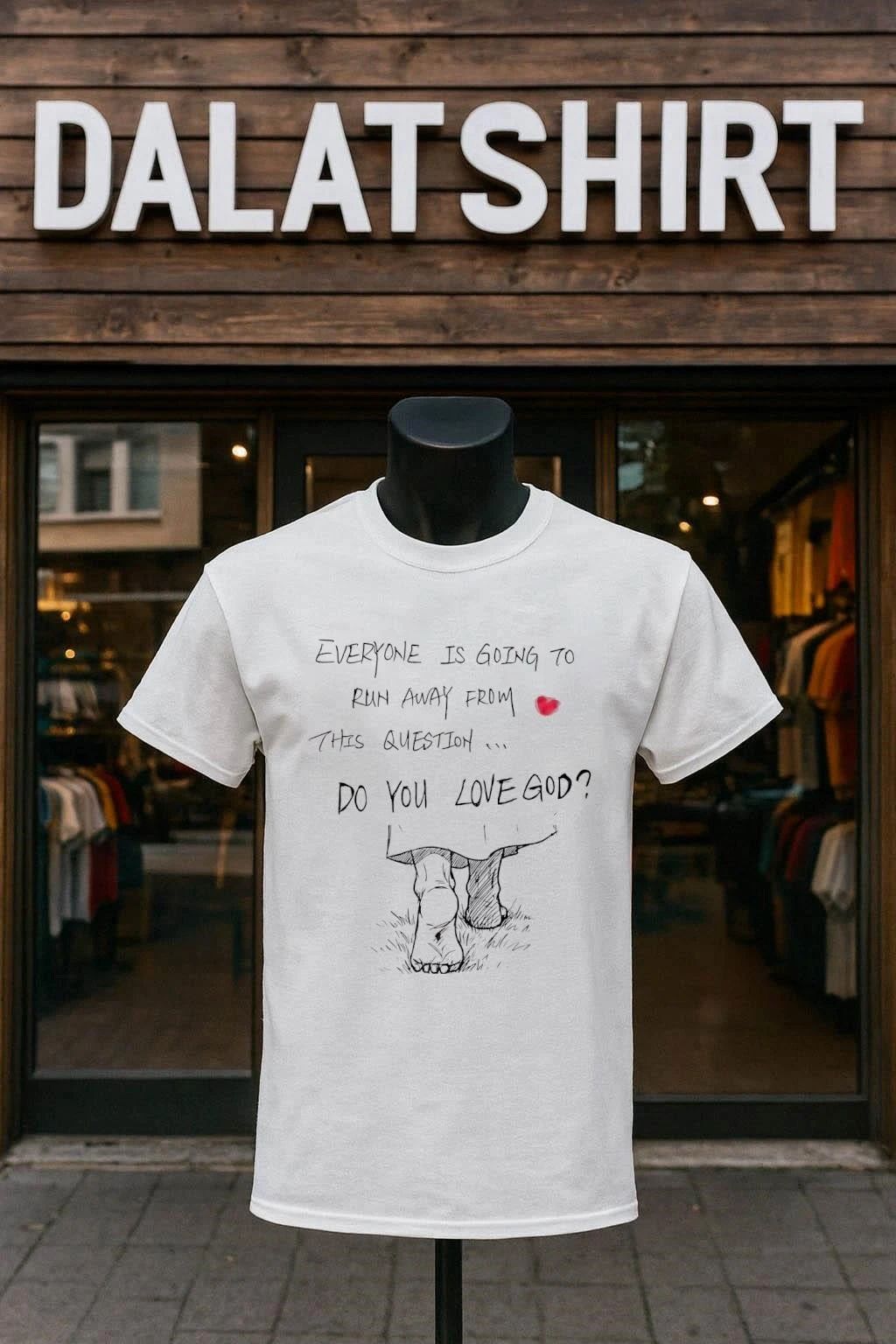 Everyone Is Going To Run Away Do You Love God - Adult & Kids T-Shirts, Sweatshirts & Hoodies apparel design preview 1