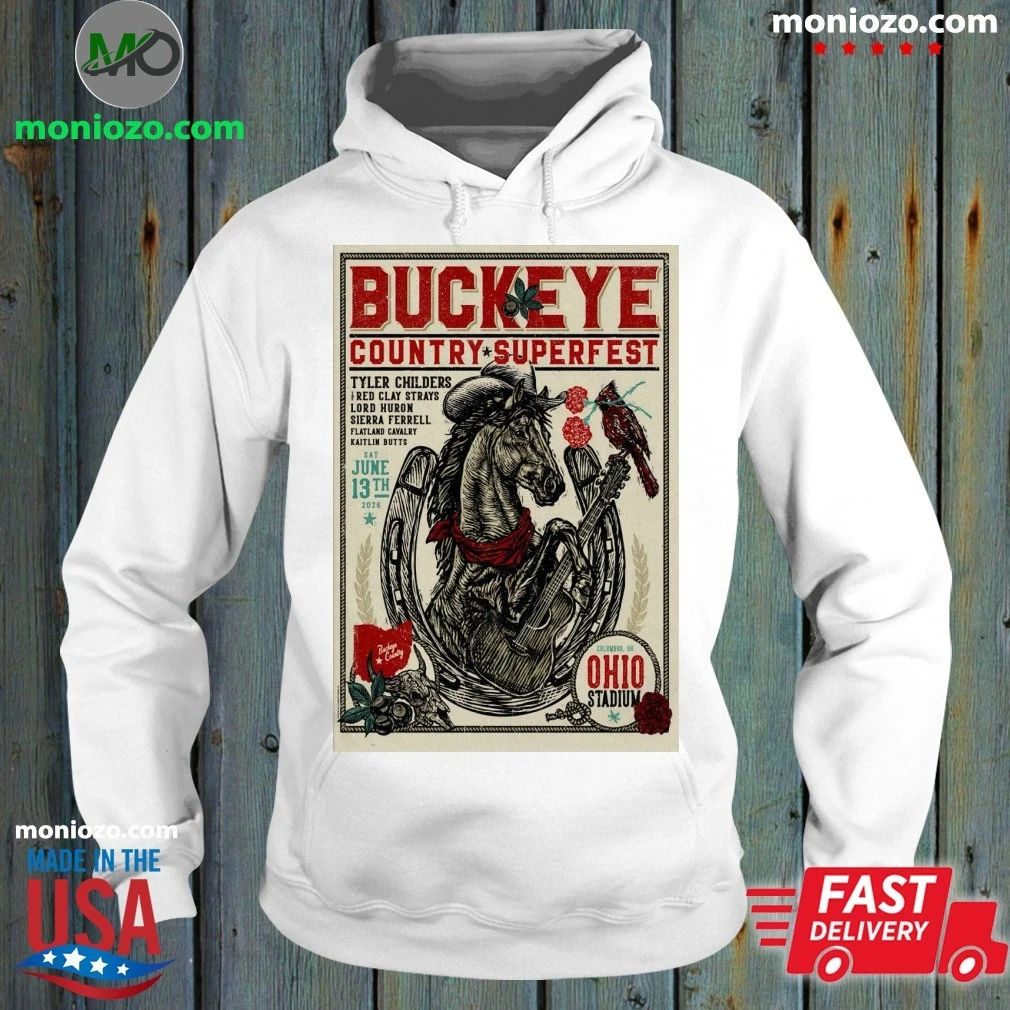 Original Buckeye Country Superfest In Columbus OH On - Adult & Kids T-Shirts, Sweatshirts & Hoodies apparel design preview 2