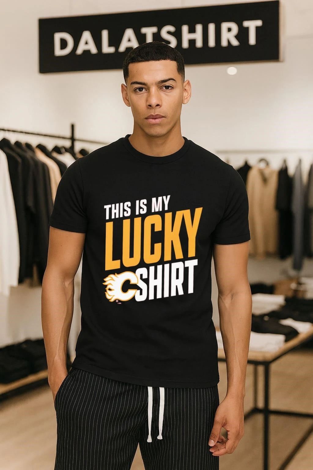 Calgary Flames This Is My Lucky hockey 2026 - Adult & Kids T-Shirts, Sweatshirts & Hoodies apparel design preview 1