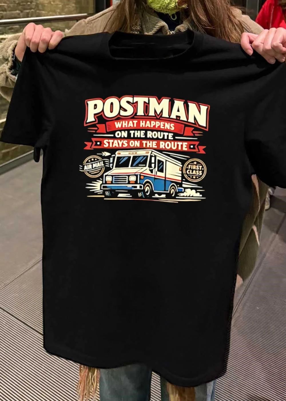 Postman What Happens On The Route Stays Mail Truck - Adult & Kids T-Shirts, Sweatshirts & Hoodies apparel design preview 2