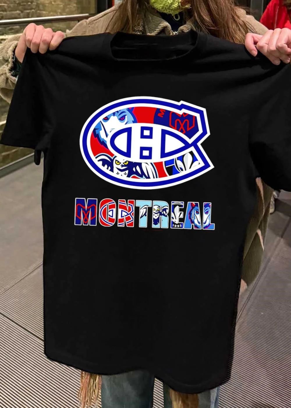 Montreal Canadiens Logo Sports Teams Mashup - Adult & Kids T-Shirts, Sweatshirts & Hoodies apparel design preview 2