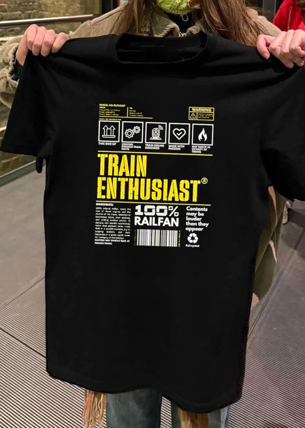 Train Enthusiast 100′ Railfan Shipping Label - Adult & Kids T-Shirts, Sweatshirts & Hoodies apparel design preview 2