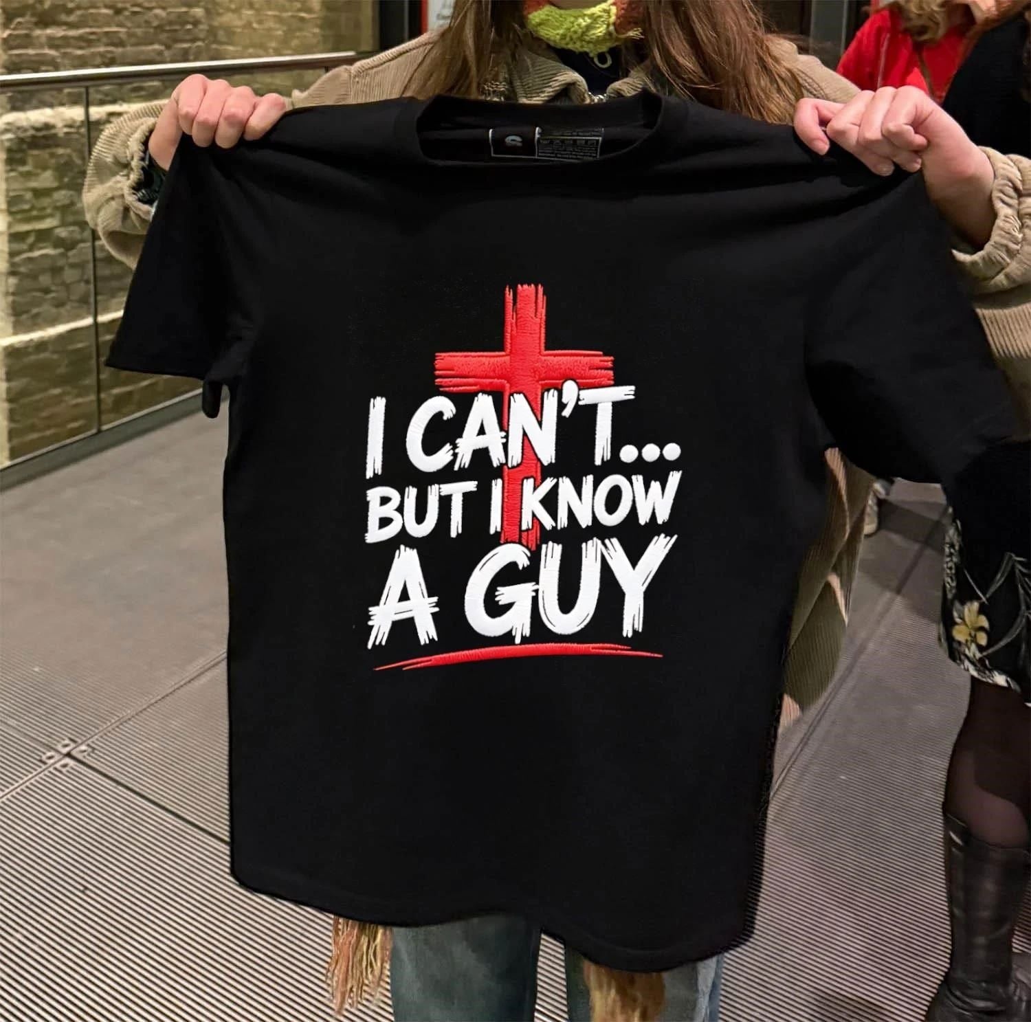 I can't but know a guy red cross embroidery - Adult & Kids T-Shirts, Sweatshirts & Hoodies apparel design preview 2