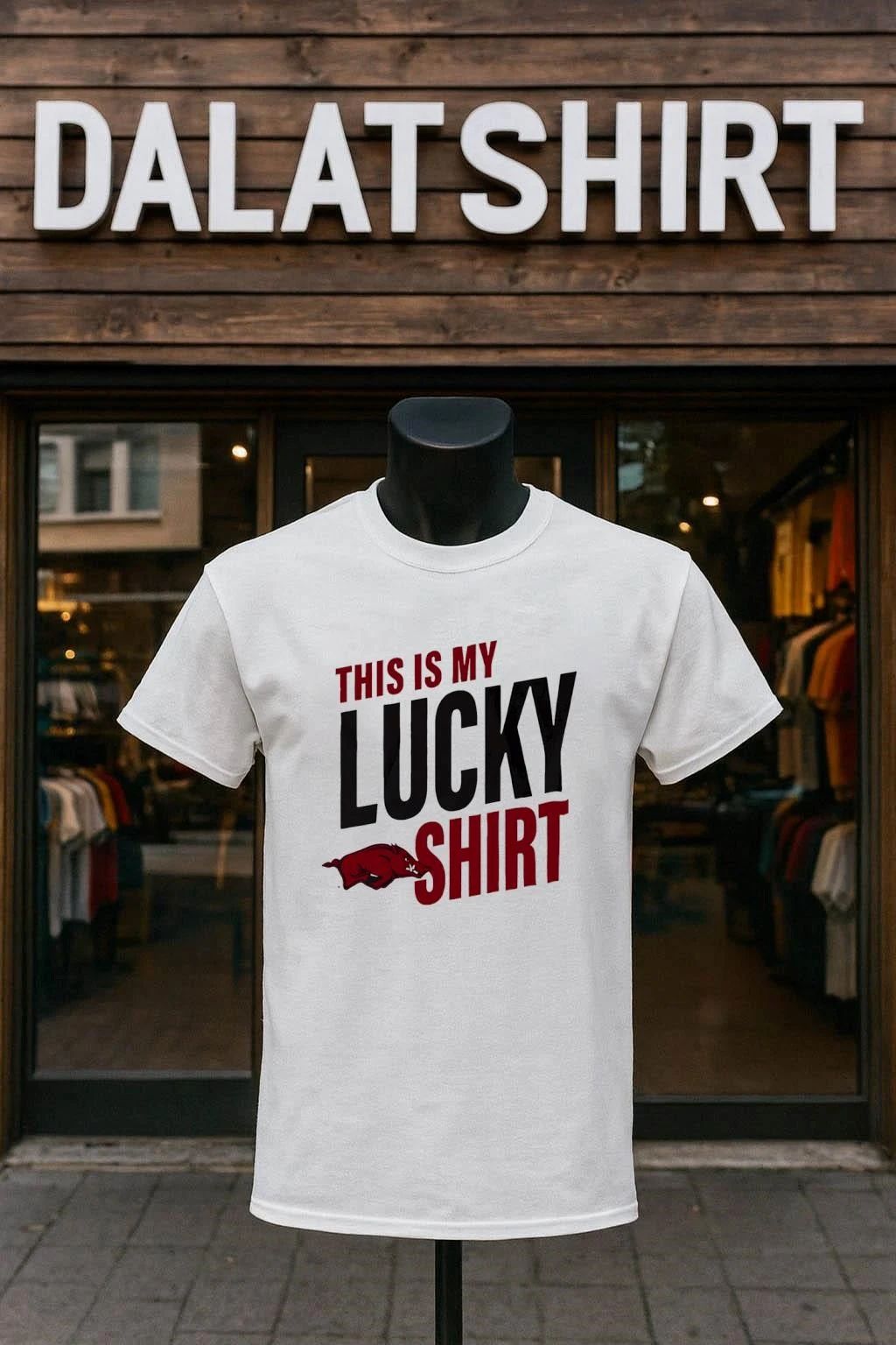 Arkansas Razorbacks This Is My Lucky - Adult & Kids T-Shirts, Sweatshirts & Hoodies apparel design preview 1