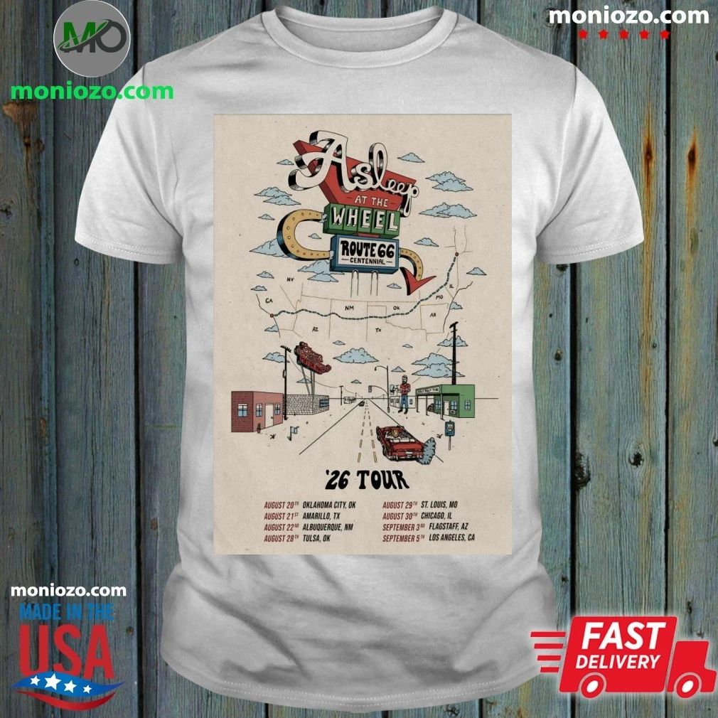 Original Asleep At the Wheel Route 66 Centennial 2026 - Adult & Kids T-Shirts, Sweatshirts & Hoodies apparel design preview 1