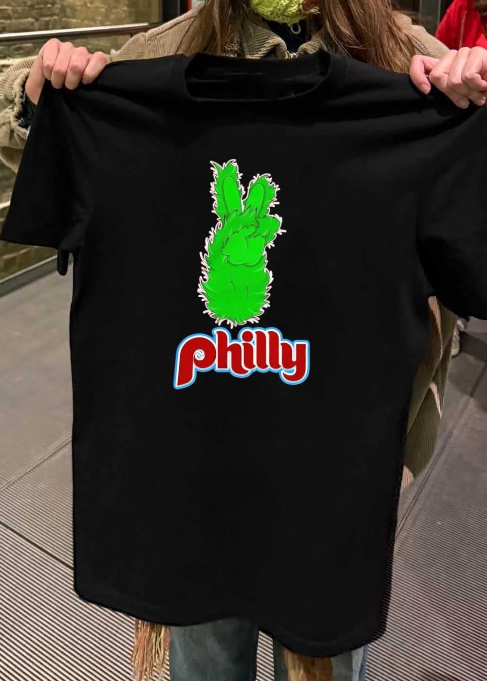 Grinch Hand Peace Sign Philly - Adult & Kids T-Shirts, Sweatshirts & Hoodies apparel design preview 2