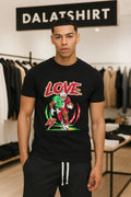 Love 4 Football Player Dynamic Action Sports Graphic - Adult & Kids T-Shirts, Sweatshirts & Hoodies apparel design preview 1