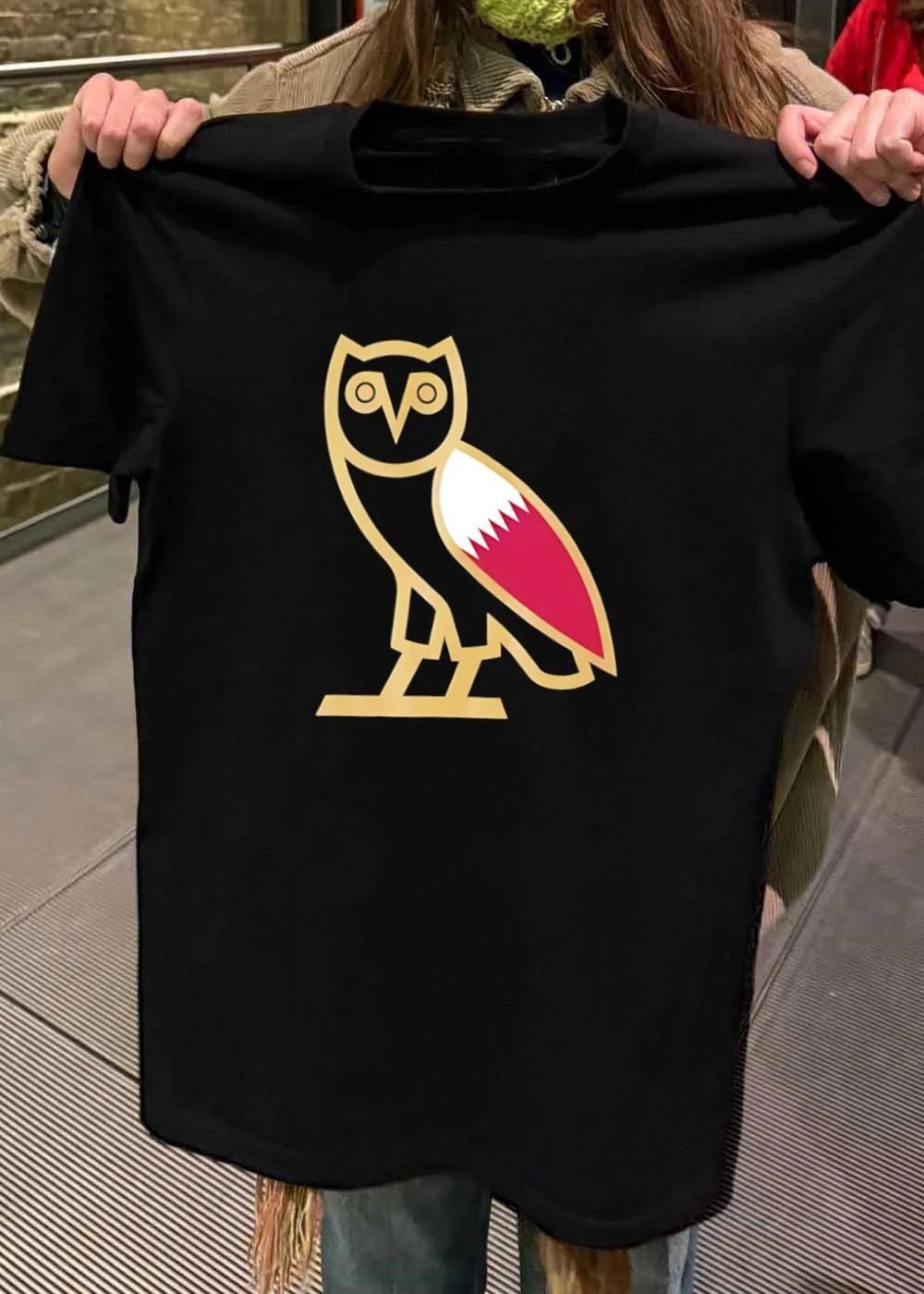 OVO Owl Qatar Flag - Adult & Kids T-Shirts, Sweatshirts & Hoodies apparel design preview 2