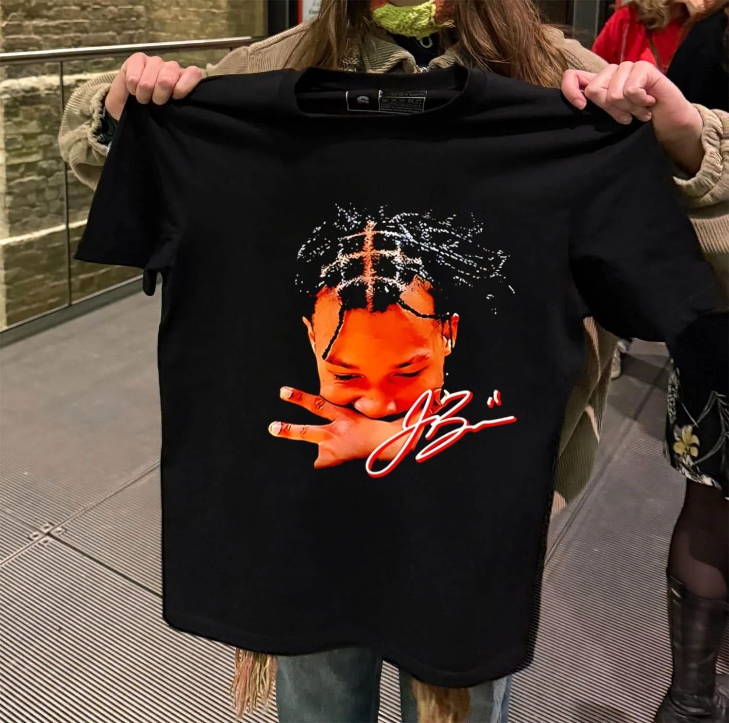 Jalen Brunson Signature Hand Gesture Basketball - Adult & Kids T-Shirts, Sweatshirts & Hoodies apparel design preview 2