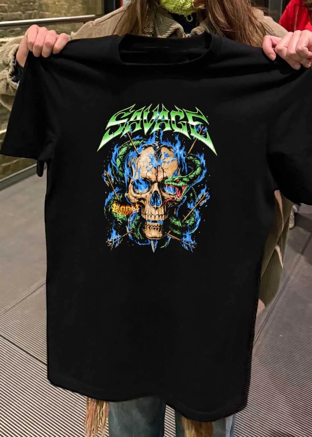 Savage Skull Snake Blue Flames Arrows - Adult & Kids T-Shirts, Sweatshirts & Hoodies apparel design preview 2