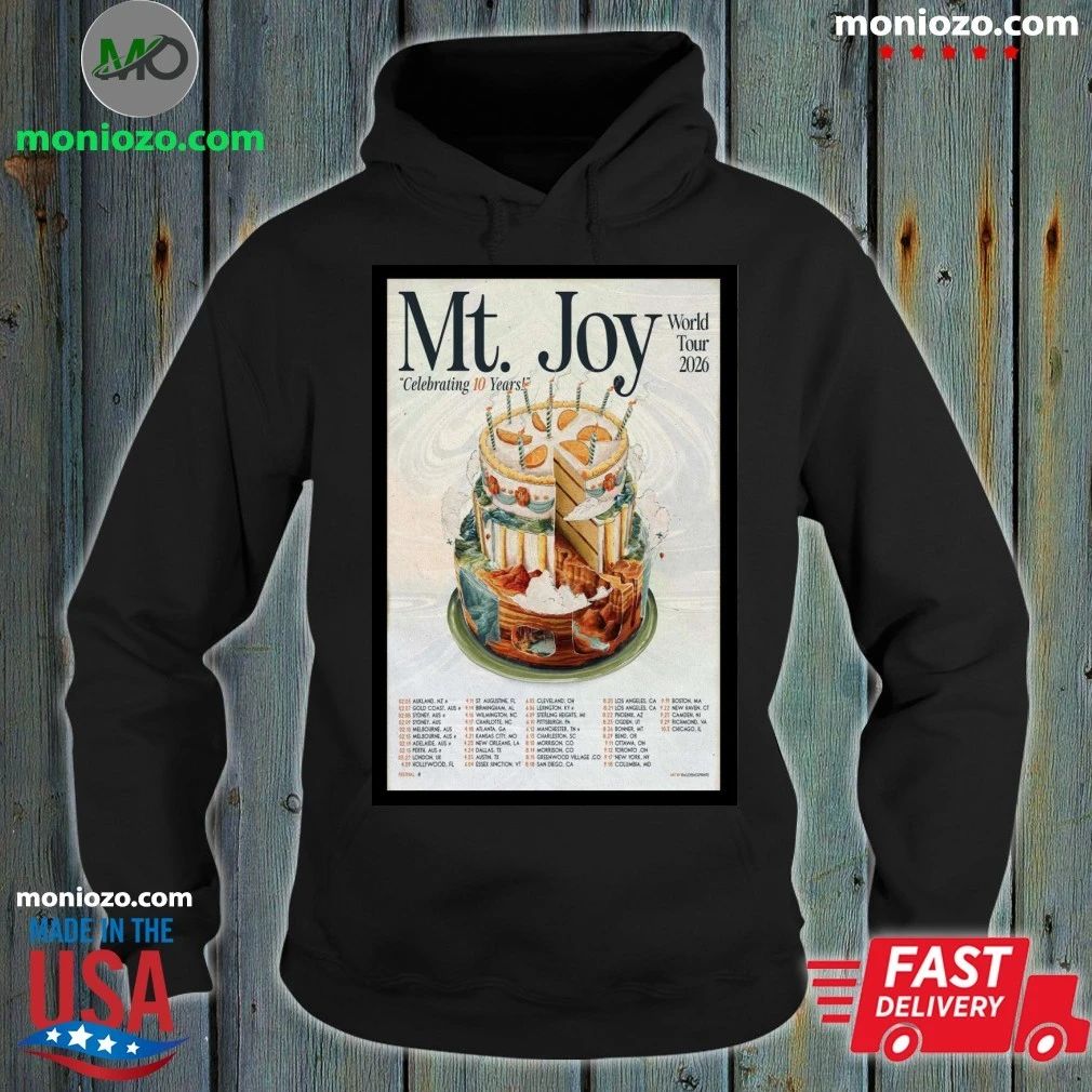 Original Mt Joy 2026 Celebrating 10 Years World Tour - Adult & Kids T-Shirts, Sweatshirts & Hoodies apparel design preview 2