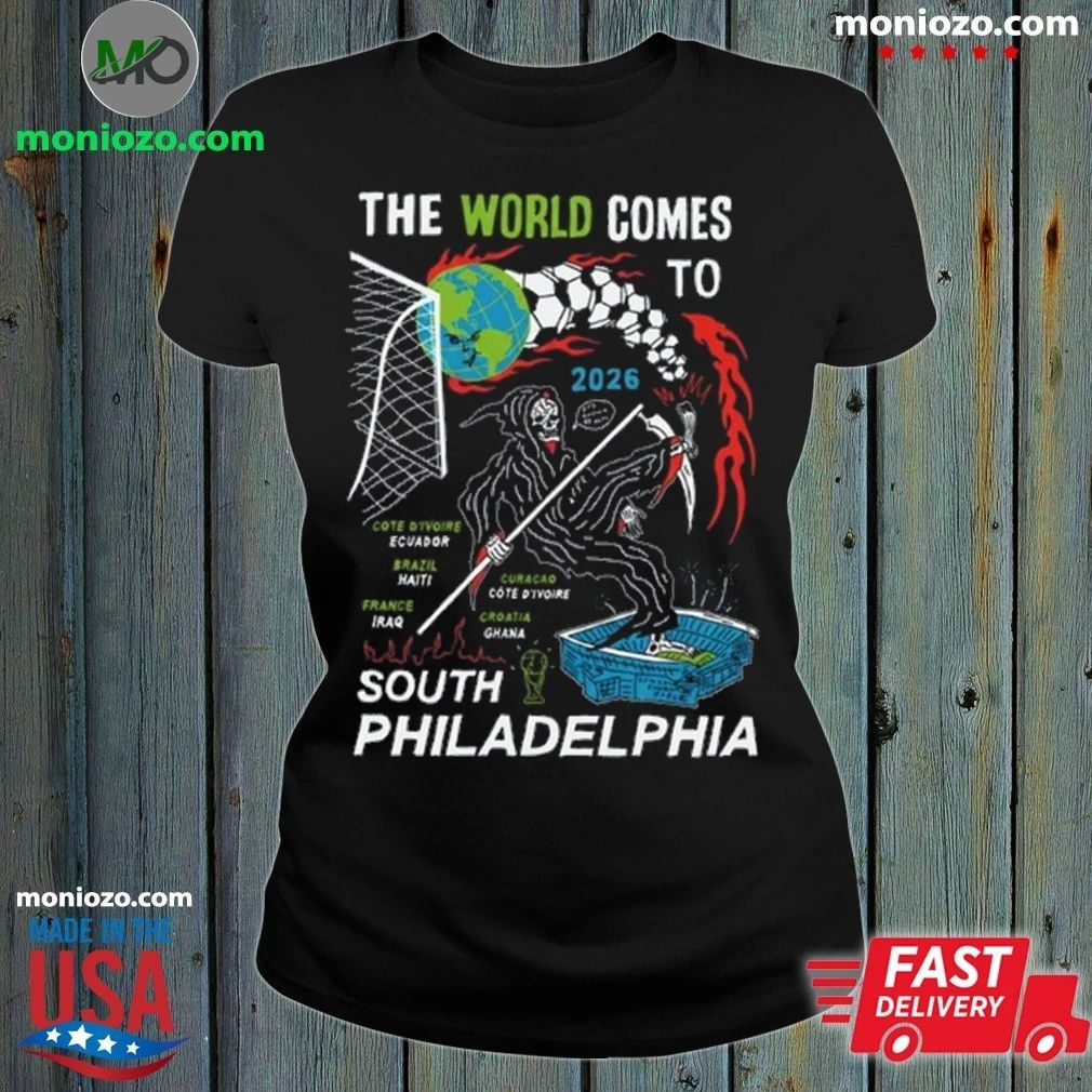 The World Comes To Philadelphia - Adult & Kids T-Shirts, Sweatshirts & Hoodies apparel design preview 1