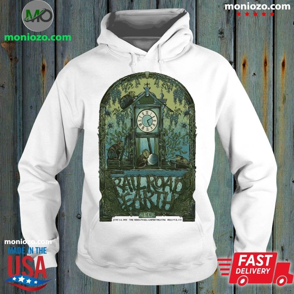 Railroad Earth 25th Anniversary Tour In Bellvue CO On - Adult & Kids T-Shirts, Sweatshirts & Hoodies apparel design preview 2
