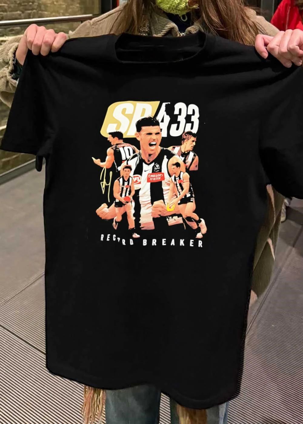Sp 433 Record Breaker Scott Pendlebury Collingwood - Adult & Kids T-Shirts, Sweatshirts & Hoodies apparel design preview 2