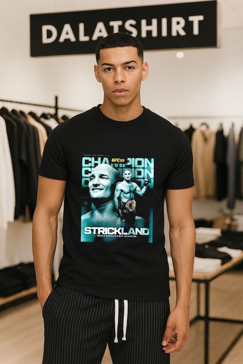 Sean Strickland 2026 World Middleweight Champion UFC - Adult & Kids T-Shirts, Sweatshirts & Hoodies apparel design preview 1