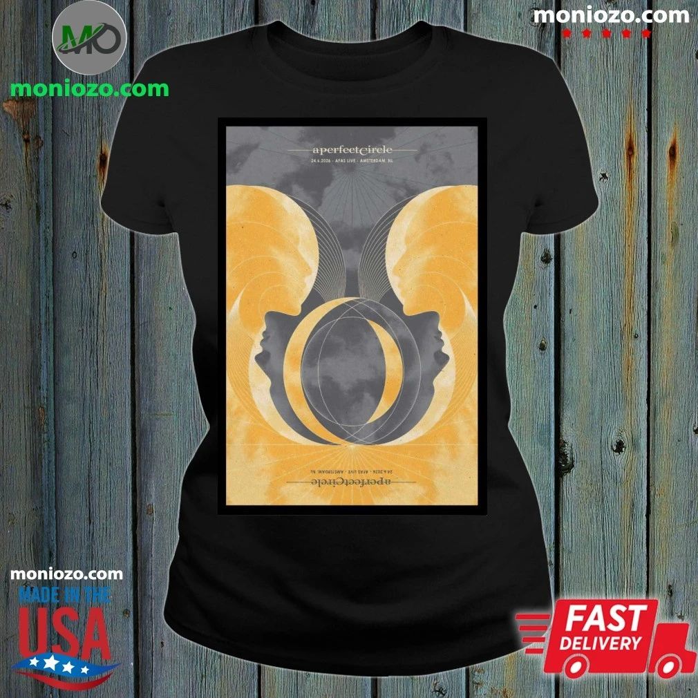 A Perfect Circle Amsterdam 24 Jun 2026 Tour Poster - Adult & Kids T-Shirts, Sweatshirts & Hoodies apparel design preview 1