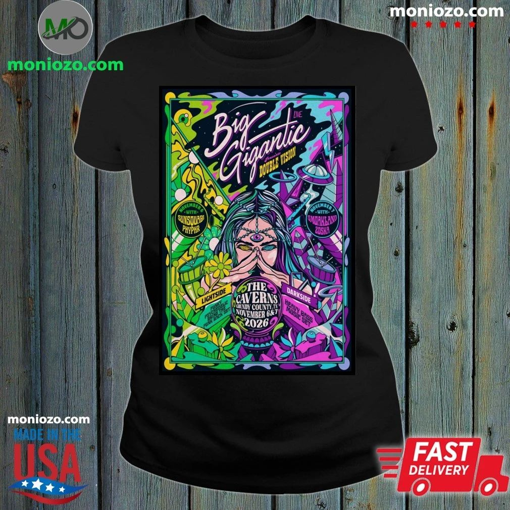 Original Big Gigantic Nov 6-7 2026 The Caverns In - Adult & Kids T-Shirts, Sweatshirts & Hoodies apparel design preview 1