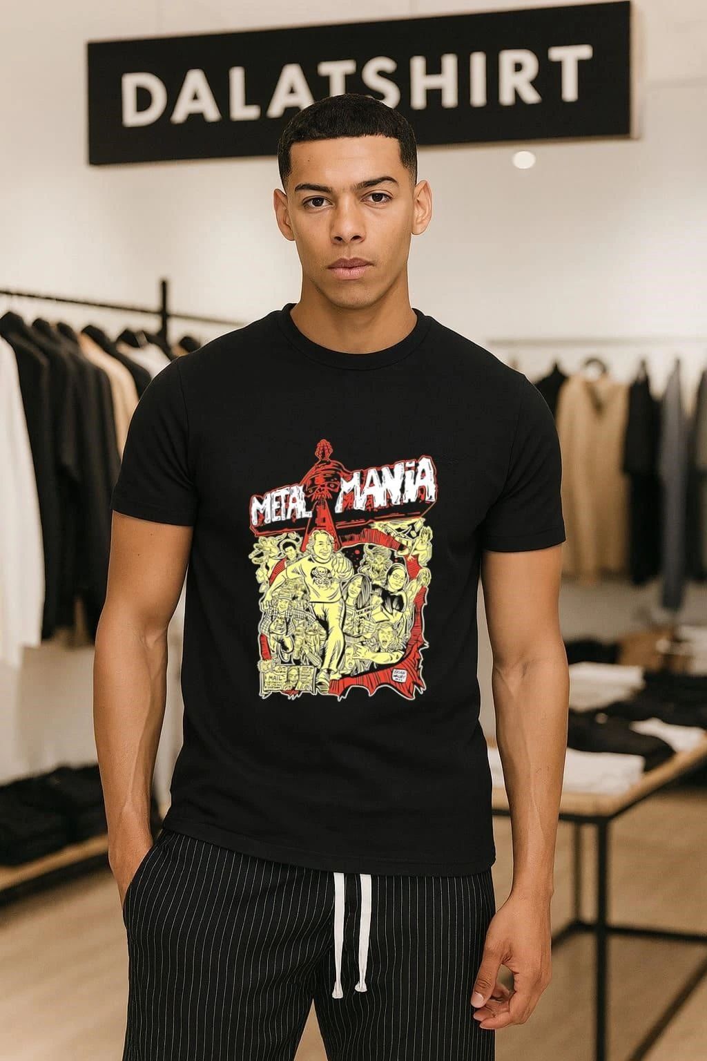 Metal Mania Brian Walsby KUSF 90.3 FM Comic Art Music - Adult & Kids T-Shirts, Sweatshirts & Hoodies apparel design preview 1
