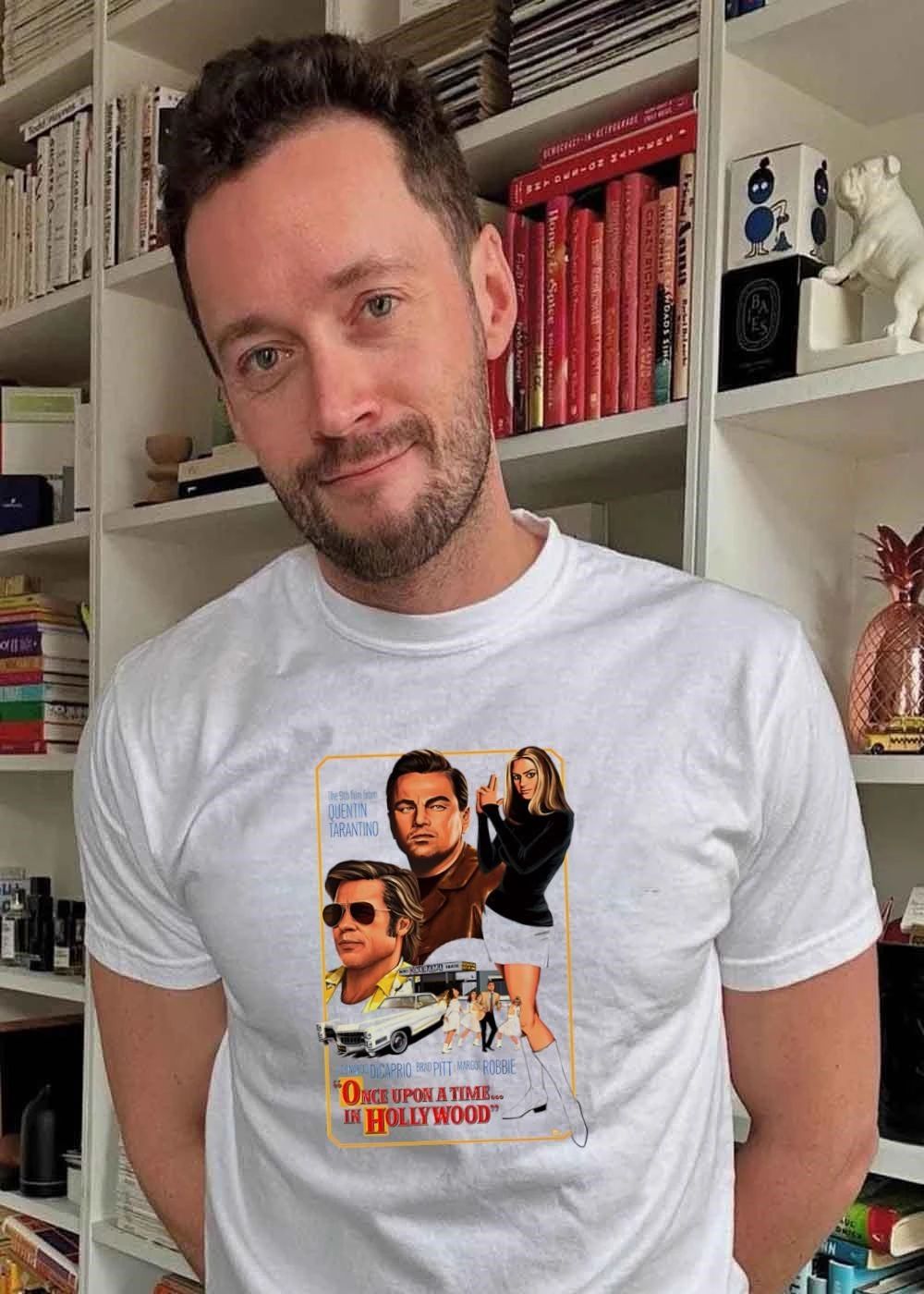 Leonardo DiCaprio Brad Pitt Margot Robbie Once Upon A - Adult & Kids T-Shirts, Sweatshirts & Hoodies apparel design preview 2