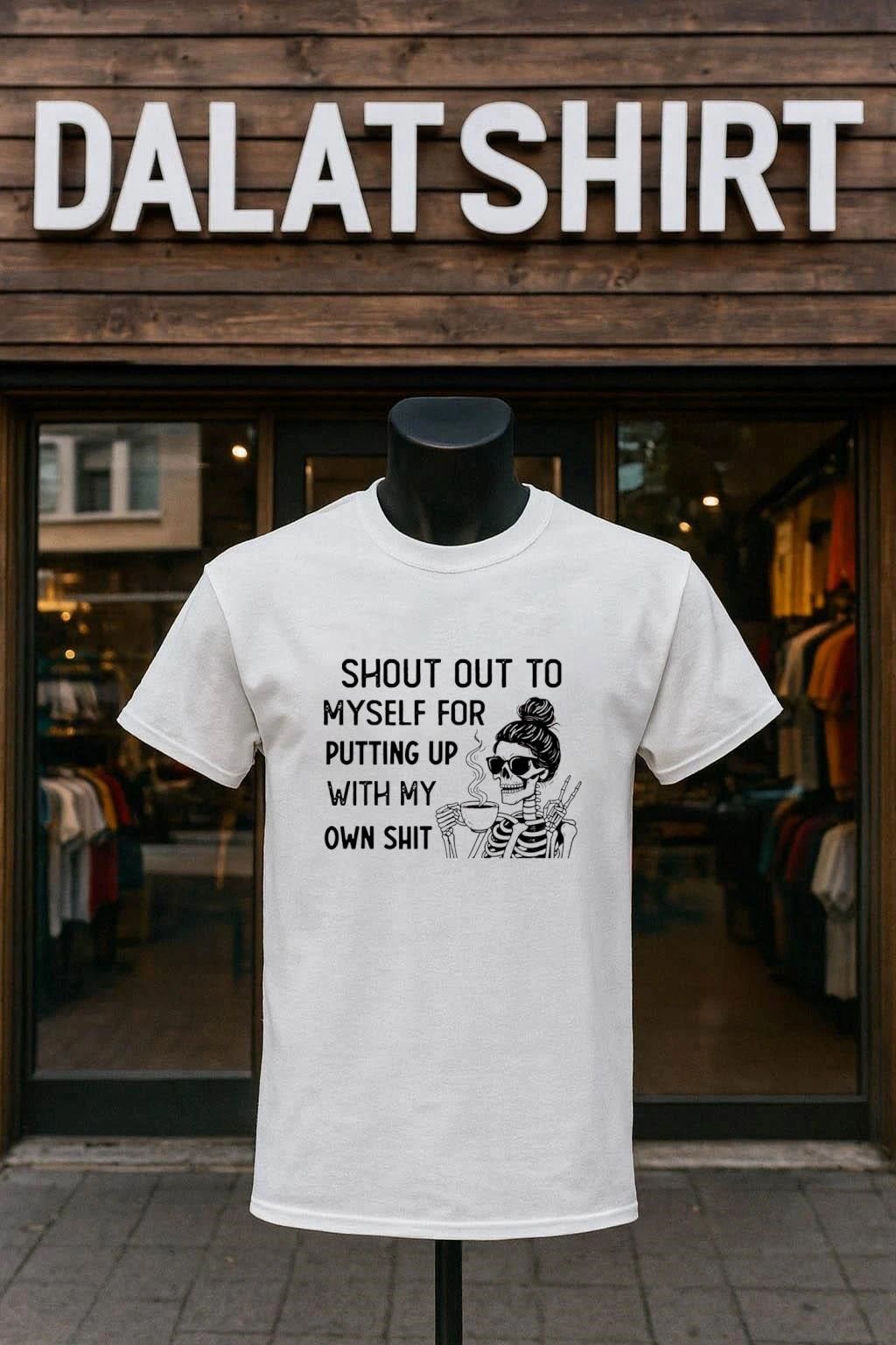 Shout Out to Myself for Putting Up With My Own Shit - Adult & Kids T-Shirts, Sweatshirts & Hoodies apparel design preview 1