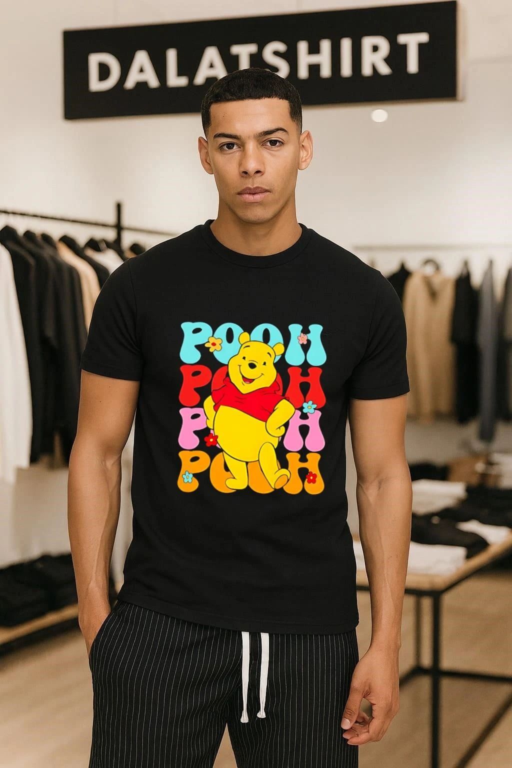 Pooh repeat cartoon cute - Adult & Kids T-Shirts, Sweatshirts & Hoodies apparel design preview 1