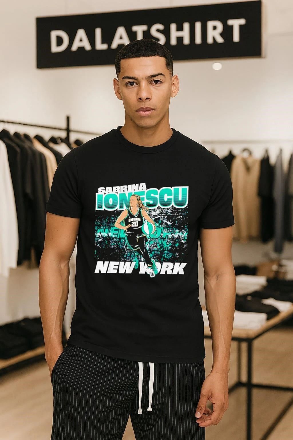 WNBA New York Liberty Sabrina Ionescu Street Ball - Adult & Kids T-Shirts, Sweatshirts & Hoodies apparel design preview 1