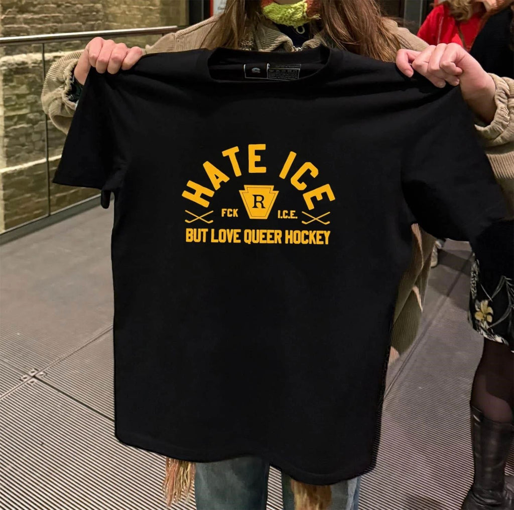 Hate Ice But Love Queer Hockey - Adult & Kids T-Shirts, Sweatshirts & Hoodies apparel design preview 2