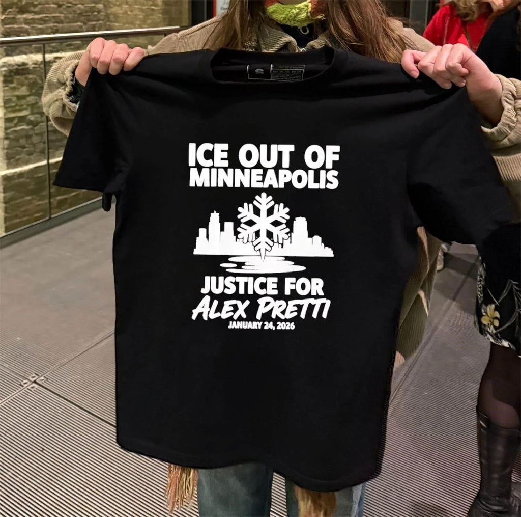Justice for alex prettI murdered by ice in - Adult & Kids T-Shirts, Sweatshirts & Hoodies apparel design preview 2