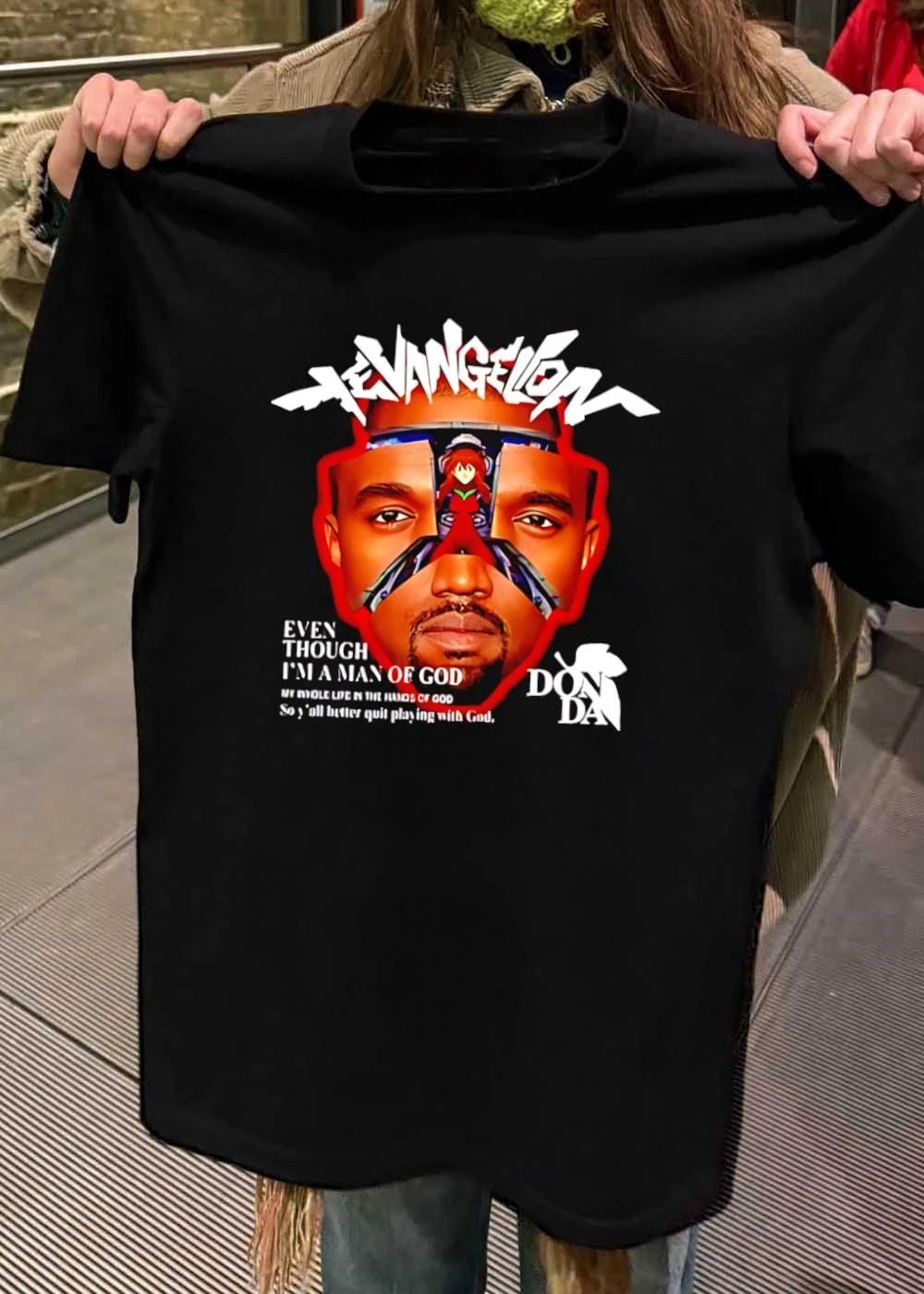 Evangelion Even Though I'm A Man Of God - Adult & Kids T-Shirts, Sweatshirts & Hoodies apparel design preview 2