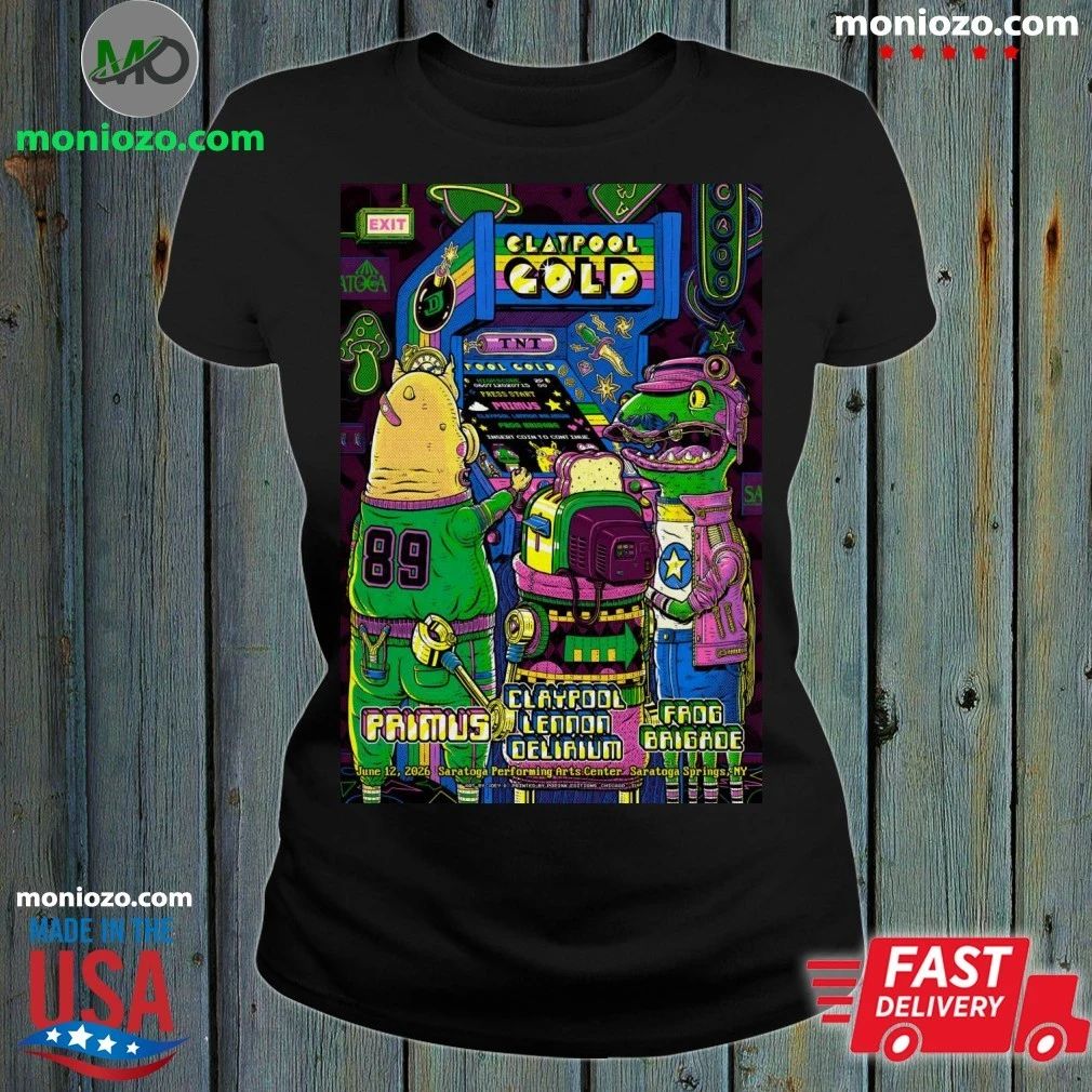 Original Primus Saratoga Springs NY Tour June 12 2026 - Adult & Kids T-Shirts, Sweatshirts & Hoodies apparel design preview 1